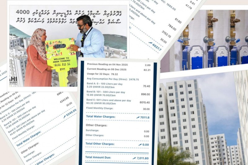 އާ ފްލެޓްތަކުގެ ބައެއް ފެންބިލު އާދަޔާ ޚިލާފަށް ބޮޑު, އެއް ބިލު 7000ރ. ގައި!