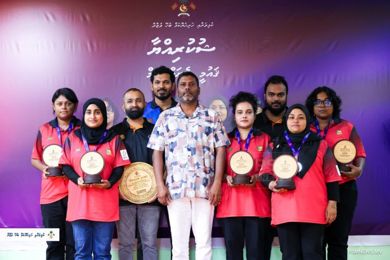 ވޯލްޑް ކަޕްގައި ރިހި މެޑަލް ހޯދި އަންހެން ކެރަމް ޓީމުގެ އަގުވަޒަންކުރުމަށް ހަފްލާއެއް