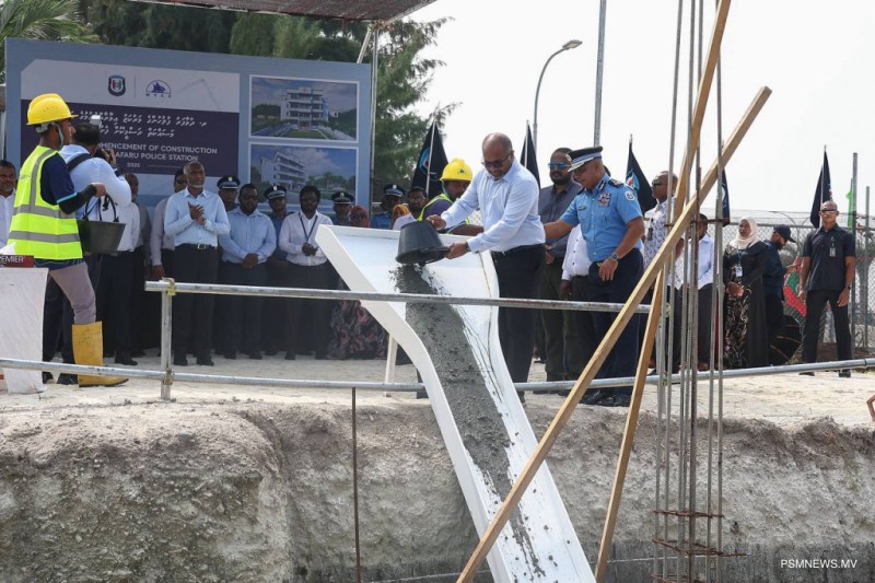 ދުވާފަރުގައި އިމާރާތްކުރާ ފުލުހުންގެ މަރުކަޒުގެ ޢަމަލީ މަސައްކަތް ފަށައިފި