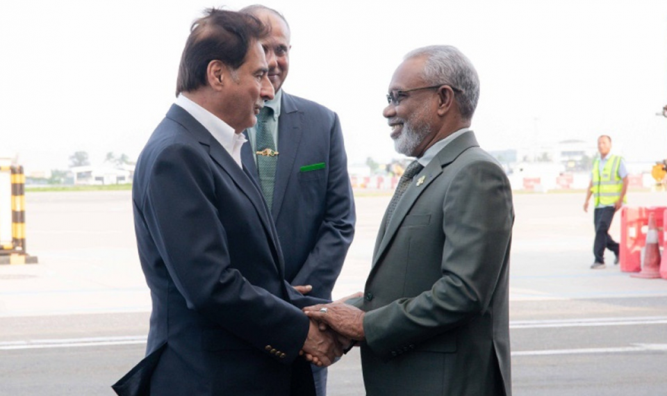 ޕާކިސްތާނުގެ ޤާނޫނުހަދާ މަޖިލީހުގެ ރައީސް ރަސްމީ ދަތުރުފުޅެއްގައި ރާއްޖެ ވަޑައިގެންފި