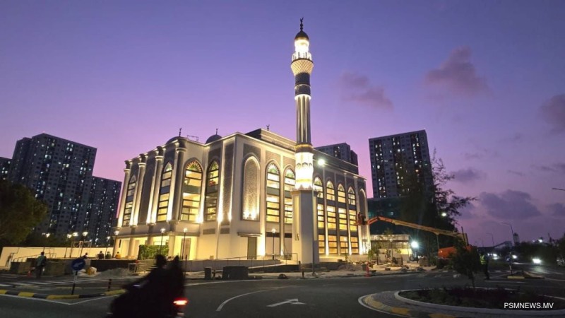 ހުޅުމާލެ ދެވަނަ ފިޔަވަހީގައި ބިނާކުރި "މަސްޖިދުލްއީމާން" އަންނަ ހަފްތާގައި ހުޅުވަނީ