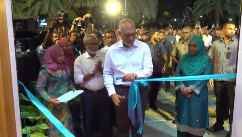 ވެރިކަންކުރާ ޕީއެންސީގެ ހަރުގެ ހަތަރު ފަންގިފިލާގެ އާ އިމާރާތް ރައީސް ހުޅުވައިދެއްވައިފި