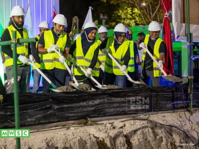 "ހުޅުމާލޭ 5000 ޓަނުގެ ފެން އުފައްދާ ނިޒާމުގެ މަސައްކަތް އަންނަ މަހު ނިމޭނެ"