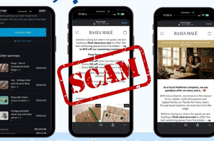 ހުސްކުރާ ސޭލެއް ކަމަށް ބުނެ "ރާޔާ މާލެ" ކިޔާ ޕޭޖަކުން ފައިސާ ފޭރެނީ