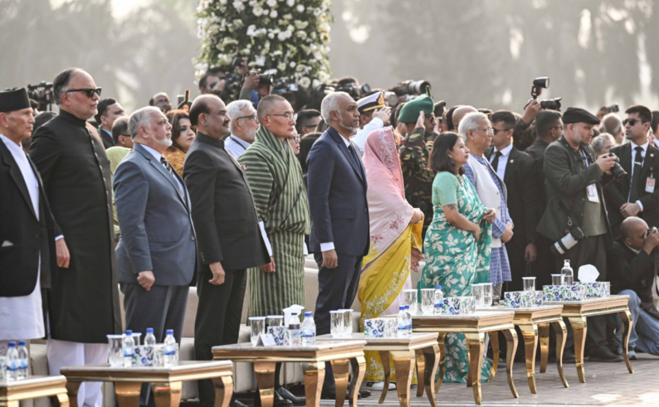 ބަންގްލަދޭޝްގެ ބޮޑުވަޒީރު ހުވާކުރުމުގެ ރަސްމިއްޔާތުގައި ރައީސް ބައިވެރިވެވަޑައިގެންފި