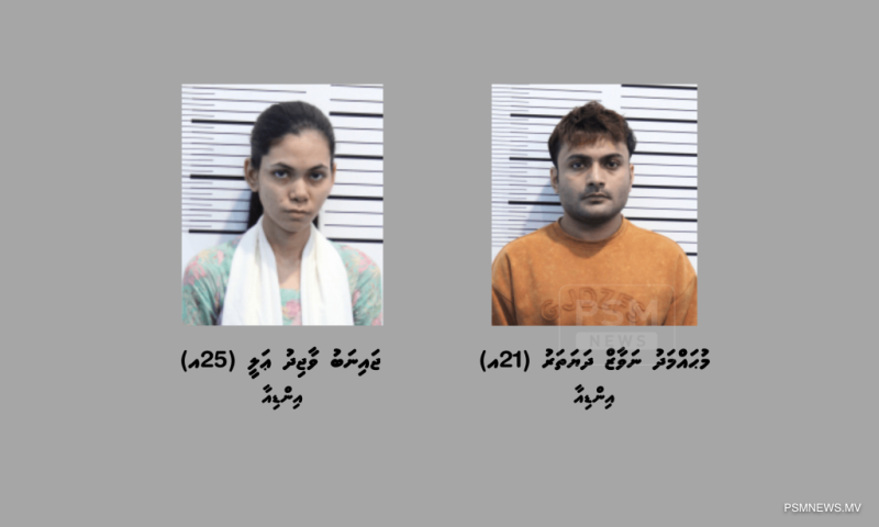 ރާއްޖެއަށް ކިލޯއަކަށްވުރެ ގިނަ މަސްތުވާތަކެތި އެތެރެކުރި 2 މީހަކު ހައްޔަރުކޮށްފި
