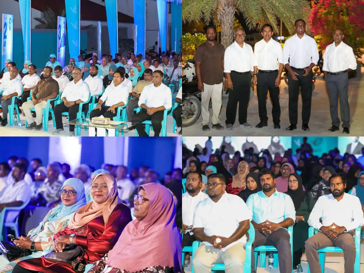 ހުކުރު ދުވަހުގެރޭ ހޯރަފުށީގައި ބޭއްވި ޕީއެންސީ ޖަލްސާގެ ތެރެއިން: މި ޖަލްސާގައި އެމްޓީސީސީގެ ސީއީއޯ ސައުދީ ގެ އިތުރުން، ރައީސް އޮފީހުގެ މިނިސްޓަރ ފޯ ސްޓްރެޓެޖިކް ކޮމިއުނިކޭޝަން އިބްރާހިމް ޚަލީލް، އިކޮނޮމިކް މިނިސްޓަރ މުޙައްމަދު ސައީދު އަދި ވިލިމާލެ ދާއިރާގެ މެންބަރު މުހައްމަދު އިސްމާއީލް ވެސް ވަނީ ބައިވެރިވެފަ