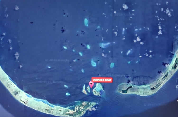 ގެއްލުނު މީހާ ޕެލެޓެއްގެ މަތީގައި އޮޔާދަނިކޮށް ސަލާމަތްކޮށްފި