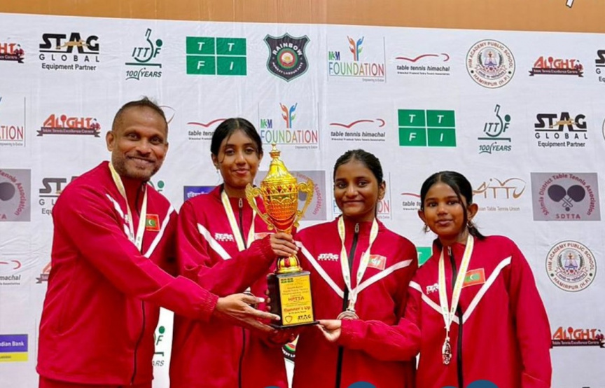 ދެކުނު އޭޝިއާގެ ޓީޓީ މުބާރާތުން ރާއްޖެއަށް ތިން ރިހި މެޑަލް