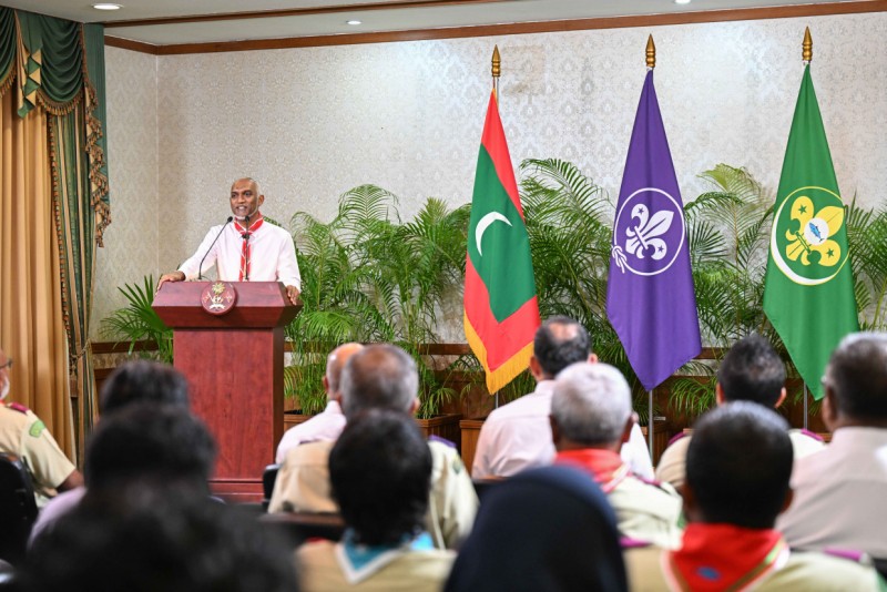 ސްކައުޓް ހަރަކާތަކީ ޒިންމާދާރު ޖީލެއް ބިނާކޮށްދޭ، އެކަކު އަނެކަކަށް އަޅައިލުމުގެ ވަރުގަދަ ބިންގަލެއް: ރައީސް