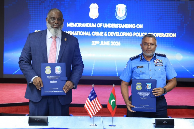 ދިވެހި ފުލުހުންނާއި އެމެރިކާއާ ދެމެދު އެއްބަސްވުމެއް
