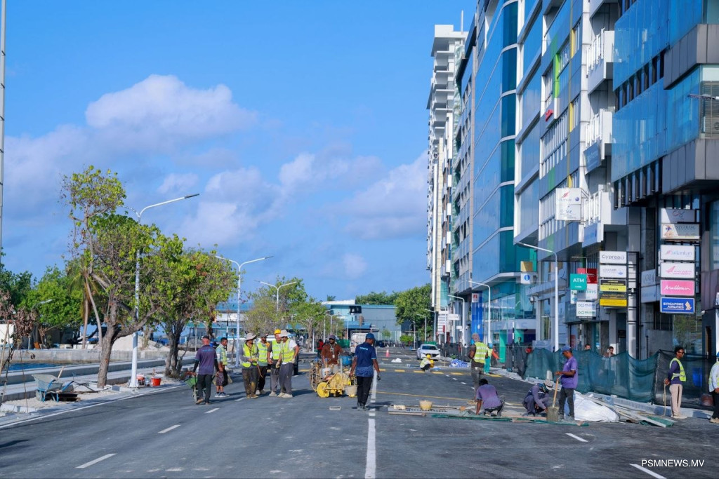 ބޮޑުތަކުރުފާނުމަގުގެ އުތުރުފަރާތް ތަރައްޤީކުރުމުގެ %90 މަސައްކަތް ނިމިއްޖެ