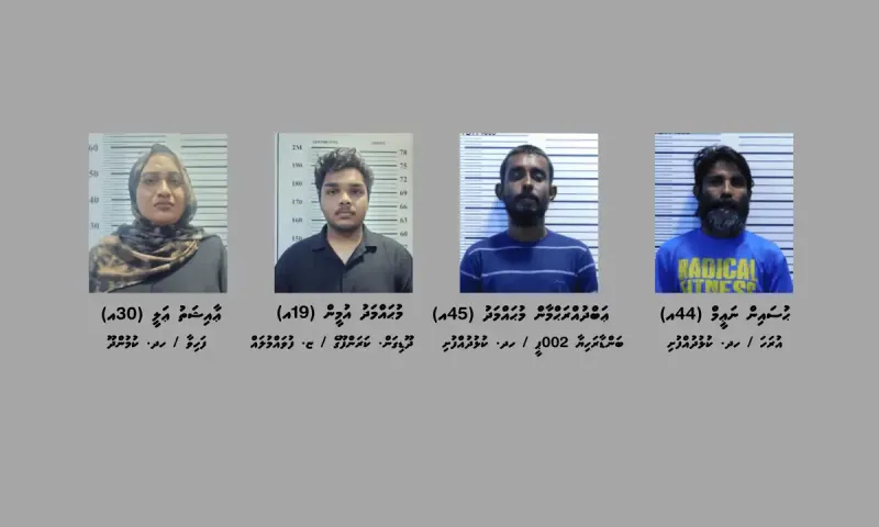 މަސްތުވާތަކެތީގެ މައްސަލައިގައި ކުޅުދުއްފުށިން 4 މީހުން ހައްޔަރުކޮށްފި