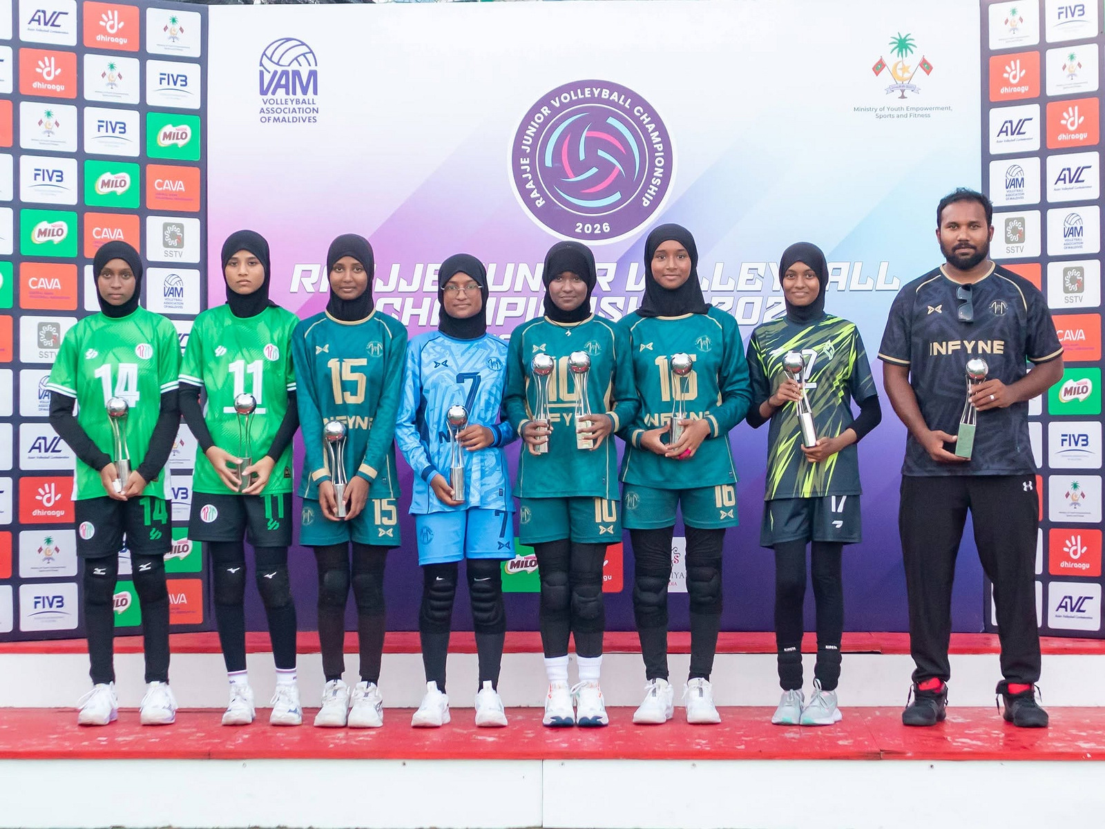 ވޮލީ ޖޫނިއާ ޗެމްޕިއަންޝިޕް: 14 އަހަރުން ދަށުގެ ދެ ޑިވިޝަންގެ ތަށި އދ. އަތޮޅު ސްކޫލަށް