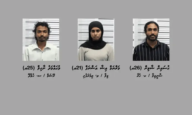 މަސްތުވާތަކެތީގެ މައްސަލައެއްގައި މާލެއިން ތިން މީހަކު ހައްޔަރުކޮށްފި